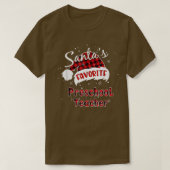T-shirt Funny Père Noël Favori Enseignant Préscolaire Noël (Design devant)