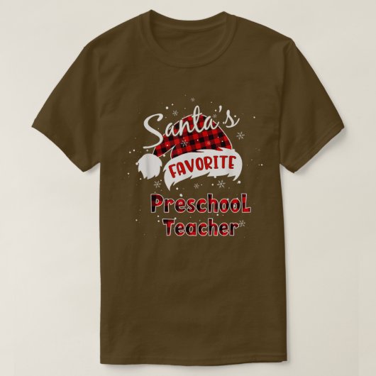 T-shirt Funny Père Noël Favori Enseignant Préscolaire Noël (Design devant)