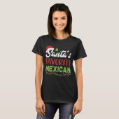 T-shirt Funny Père Noël Favori mexicain Noël Noël Chapeau (Devant entier)