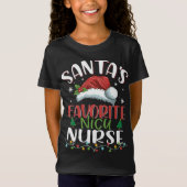 T-Shirt Funny Père Noël Favori Nicu Nurse Noël Père Noël (Devant)