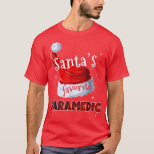 T-shirt Funny Père Noël Favori Paramedic Pajama de Noël