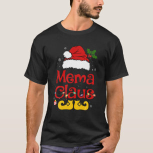 T-shirt Funny Père Noël Mema Claus Famille de jumelage de