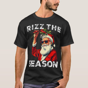 T-shirt Funny Père Noël Meme Rizz La Saison Mens