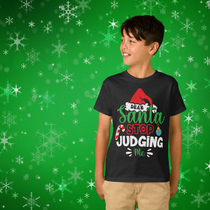 T-shirt Funny Père Noël Naughty List Noël