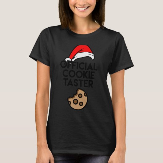 T-shirt Funny Père Noël Official Cookie Taster Famille Chr (Devant)