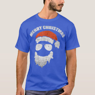 T-shirt Funny Père Noël visage Lunettes de soleil avec bar