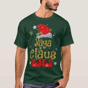 T-shirt Funny Père Noël Yaya Claus Famille de jumelage de