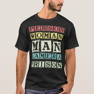 T-shirt Funny Person, Woman, Man, Camera, Prison 