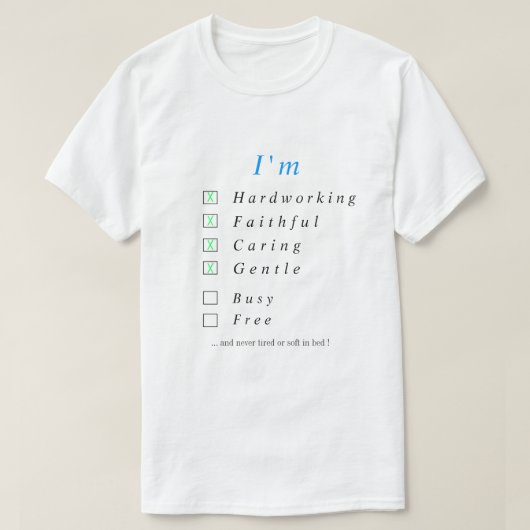 T-Shirt Funny Personnalisé - Ajouter Votre Statut (Design devant)