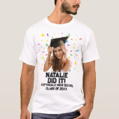 T-shirt Funny Personnalisé Graduated Party Photo personnal (Devant)