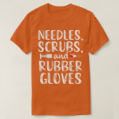 T-shirt Funny Phlebotomiste Technicien en phlébotomie Aigu (Design devant)