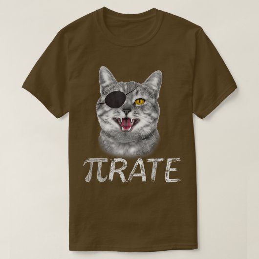 T-shirt Funny Pi Day Math Science Cat Pirate718 (Design devant)