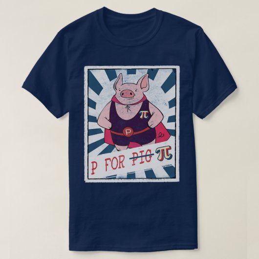 T-shirt Funny Pi Day Pig P pour professeur de mathématique (Design devant)