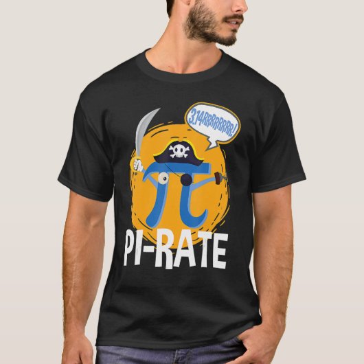 T-shirt Funny Pi-Rate Happy Pi Day Math Pirate Pun (Devant)