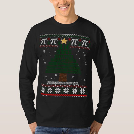 T-shirt Funny Pi Tree Math Enseignant de Noël Douleur moch (Devant)