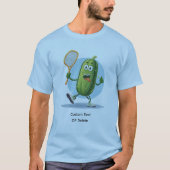 T-shirt Funny Pickle Playing Pickleball Custom Text (Devant)