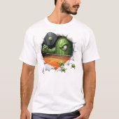 T-shirt Funny Pickleball Creature Dominates Court Scene (Devant)