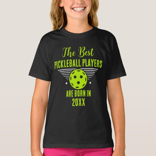 T-shirt Funny Pickleball Nom personnalisé Anniversaire Dat (Devant)