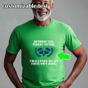T-shirt Funny pickleball Paddle vétéran
