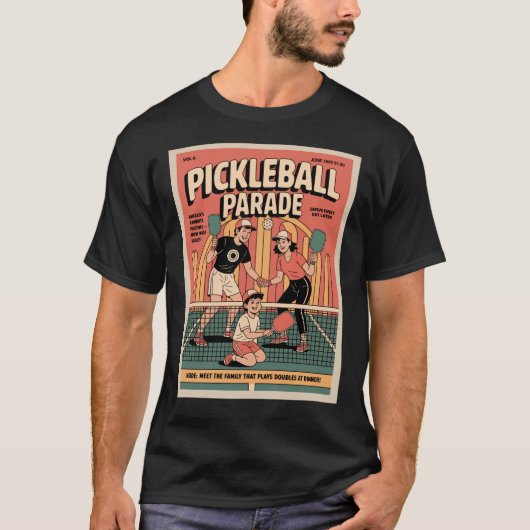 T-shirt Funny Pickleball Serve First Eat Later Poster (Devant)