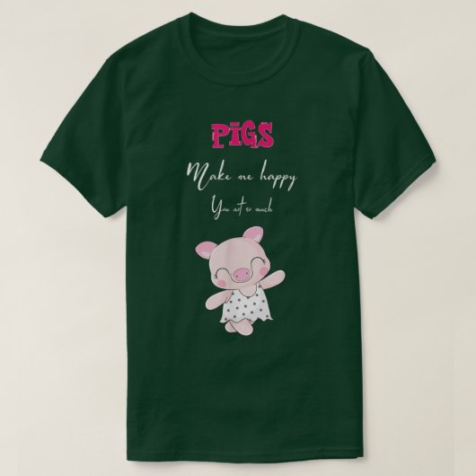 T-shirt Funny pig (Design devant)