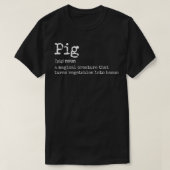 T-shirt Funny Pig and Bacon Definition Dragon hilarié ba (Design devant)