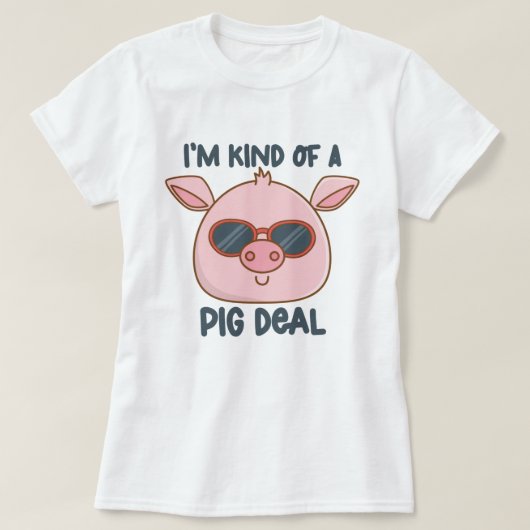 T-shirt Funny Pig Pun (Design devant)