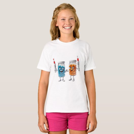 T-shirt Funny Pill Bottle Tee for children (Devant entier)