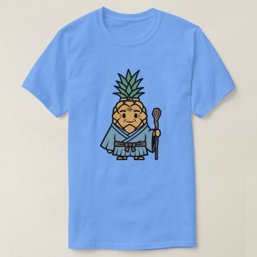 T-shirt Funny Pineapple Sensei Master Samurai Illustration (Design devant)