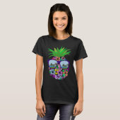 T-shirt Funny Pineapple Sunglasses Aloha Hawaiian Hawaii B (Devant entier)