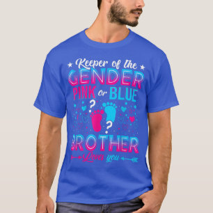 T-shirt Funny Pink Or Blue Brother Loves You Gender Reveal