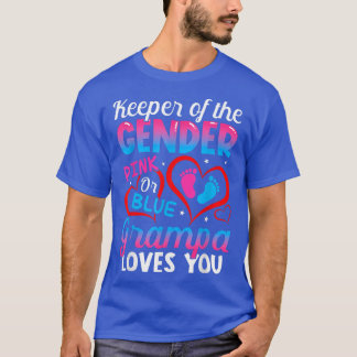 T-shirt Funny Pink Or Blue Grampa Loves You Gender Reveal 