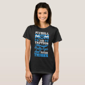 T-shirt Funny Pit Bull Maman ajustée (Devant entier)