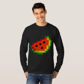 T-shirt Funny Pixel Watermelon - Retro 8 - Bit Arcade Game (Devant entier)