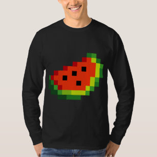 T-shirt Funny Pixel Watermelon - Retro 8 - Bit Arcade Game
