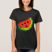 T-shirt Funny Pixel Watermelon - Retro 8 - Bit Arcade Game (Devant)