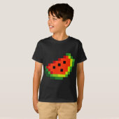 T-shirt Funny Pixel Watermelon - Retro 8 - Bit Arcade Game (Devant entier)