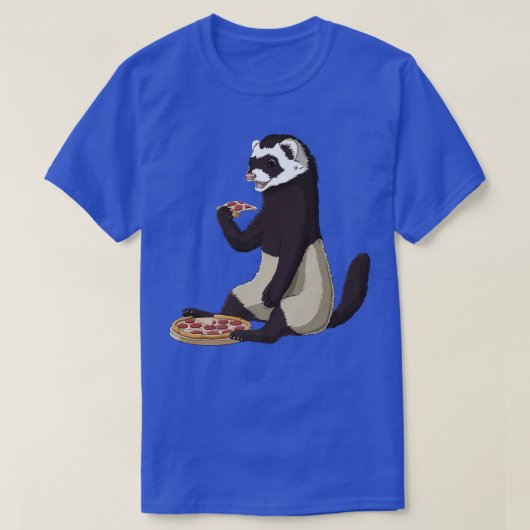 T-shirt Funny Pizza Lover Ferret (Design devant)
