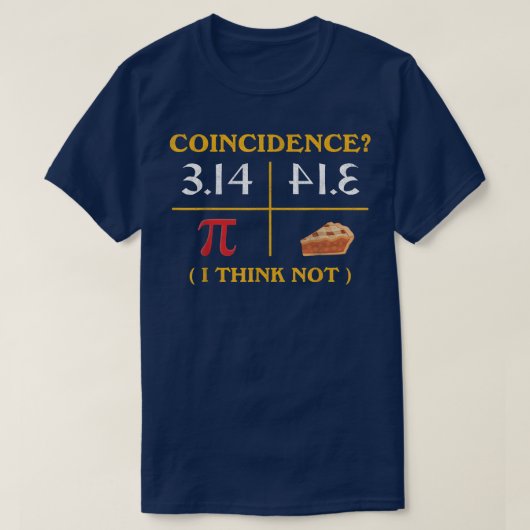 T-shirt Funny Pizza Pi jour 3 (Design devant)