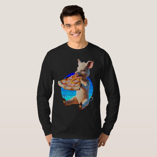 T-shirt Funny Pizza Pig (Devant entier)