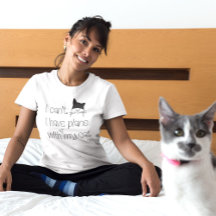Funny Plan With My Cat Cute Drawing Typografy