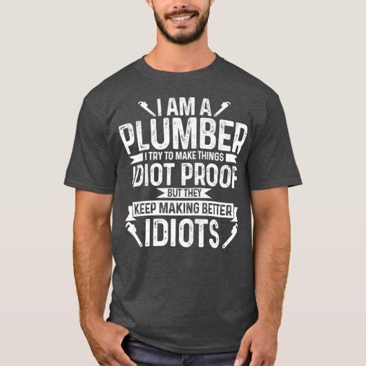 T-shirt Funny Plumber Gifts  Apparel Premium (Devant)
