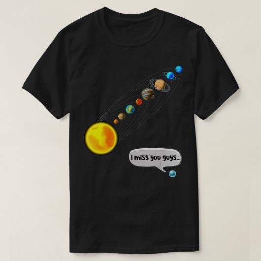 T-shirt Funny Pluto and Solar System Space Science Astrono (Design devant)