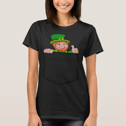 T-shirt Funny Pocket Leprechaun St. Patrick's Day Lucky Gi (Devant)