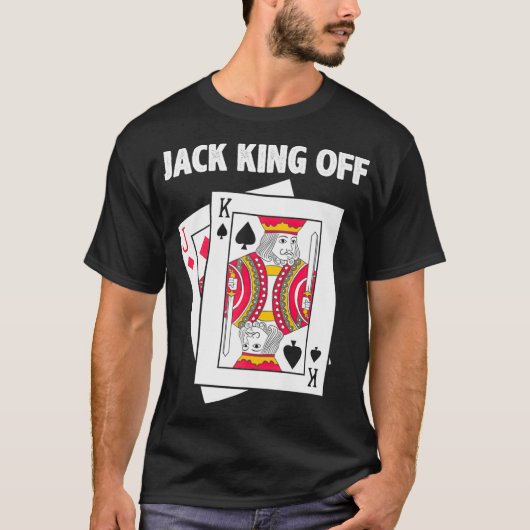 T-shirt Funny Poker Jack King Off Premium  (Devant)