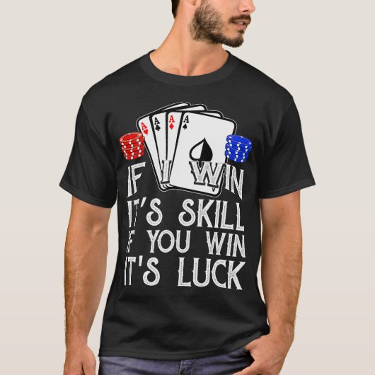 T-shirt Funny Poker  Teas Holdem Lucky Poker _2  (Devant)