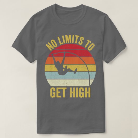 T-shirt Funny Pole Vault Pole Vaulting Pas De Limites Pour (Design devant)