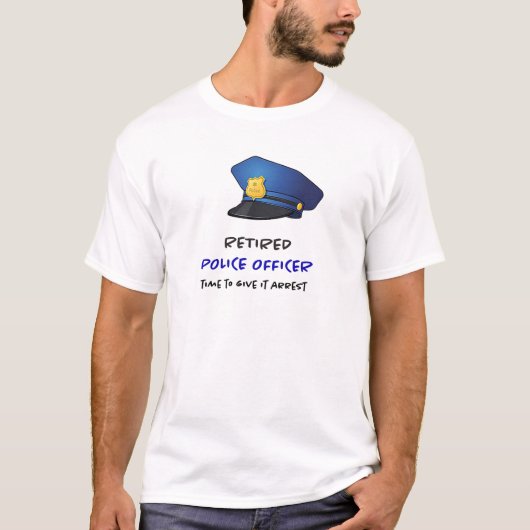 T-shirt Funny Police à la retraite (Devant)