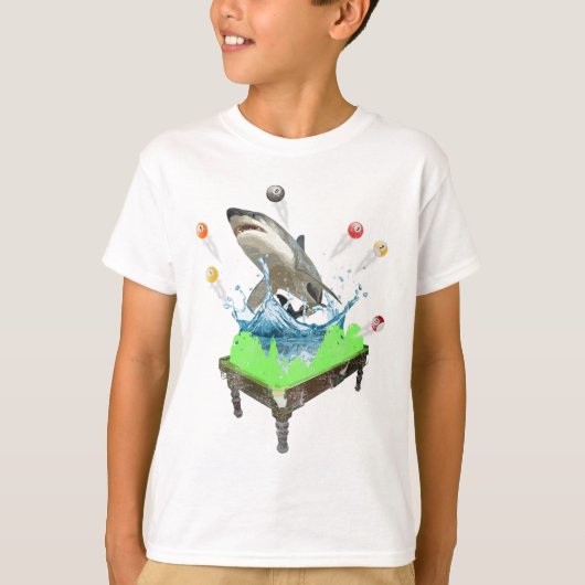 T-shirt Funny Pool Billard requin (Devant)