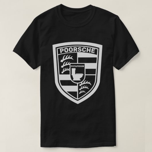 T-shirt Funny Poorsche Potapissin (Design devant)